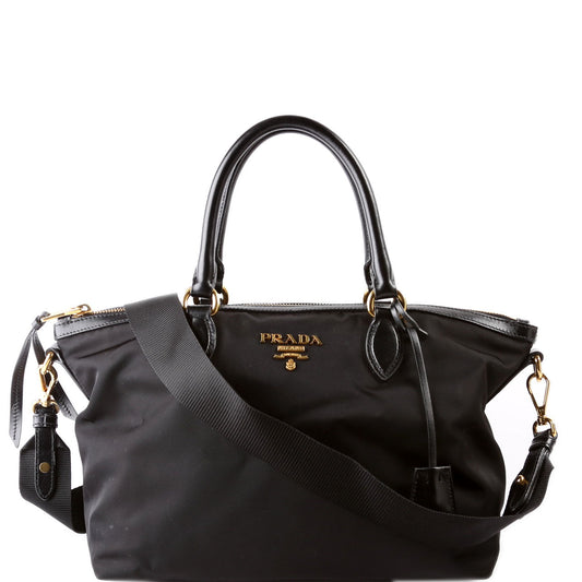 Prada 1BA104 Nylon Satchel Black Bag
