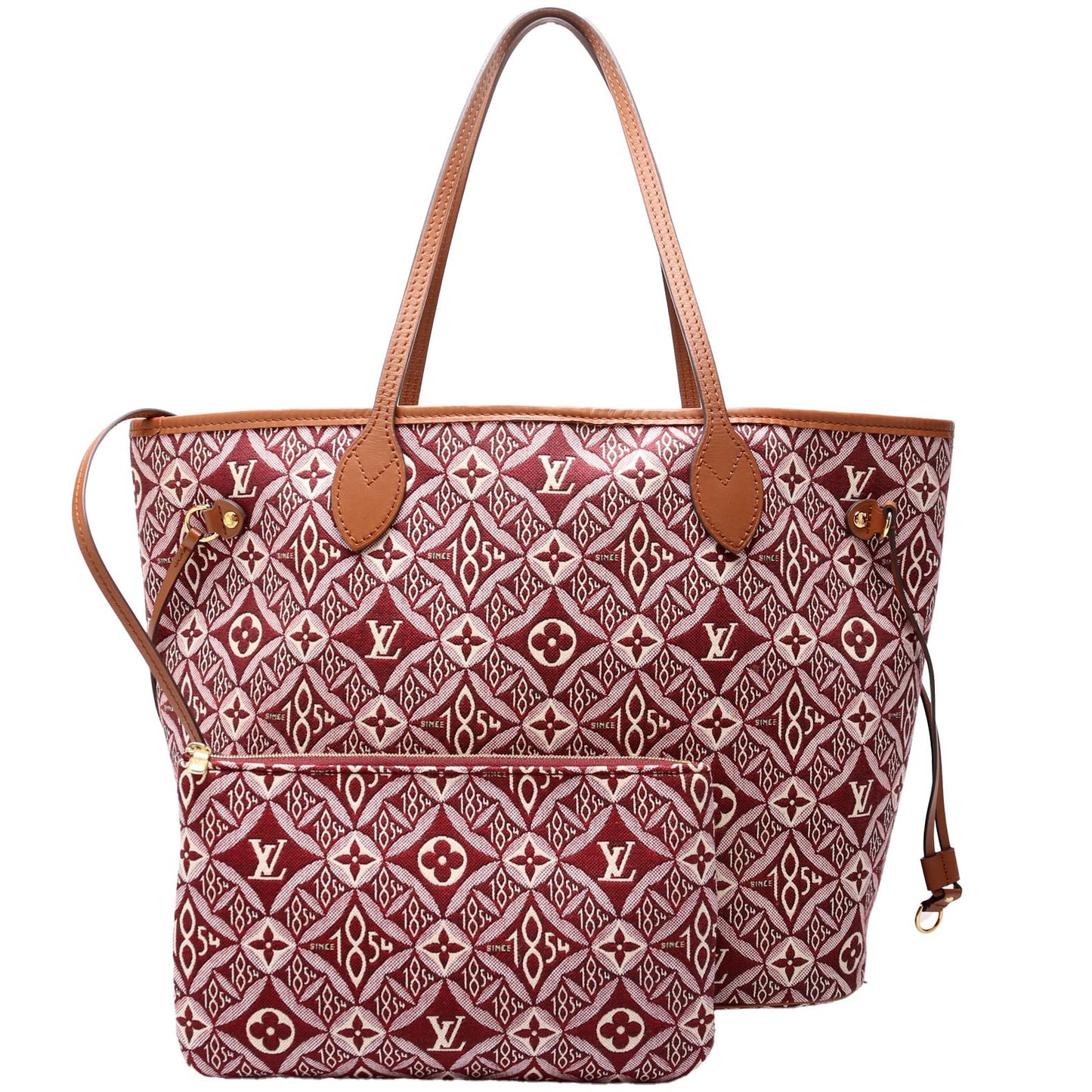 Louis Vuitton Neverfull With Wallet MM Since 1854 Jacquard Burgundy