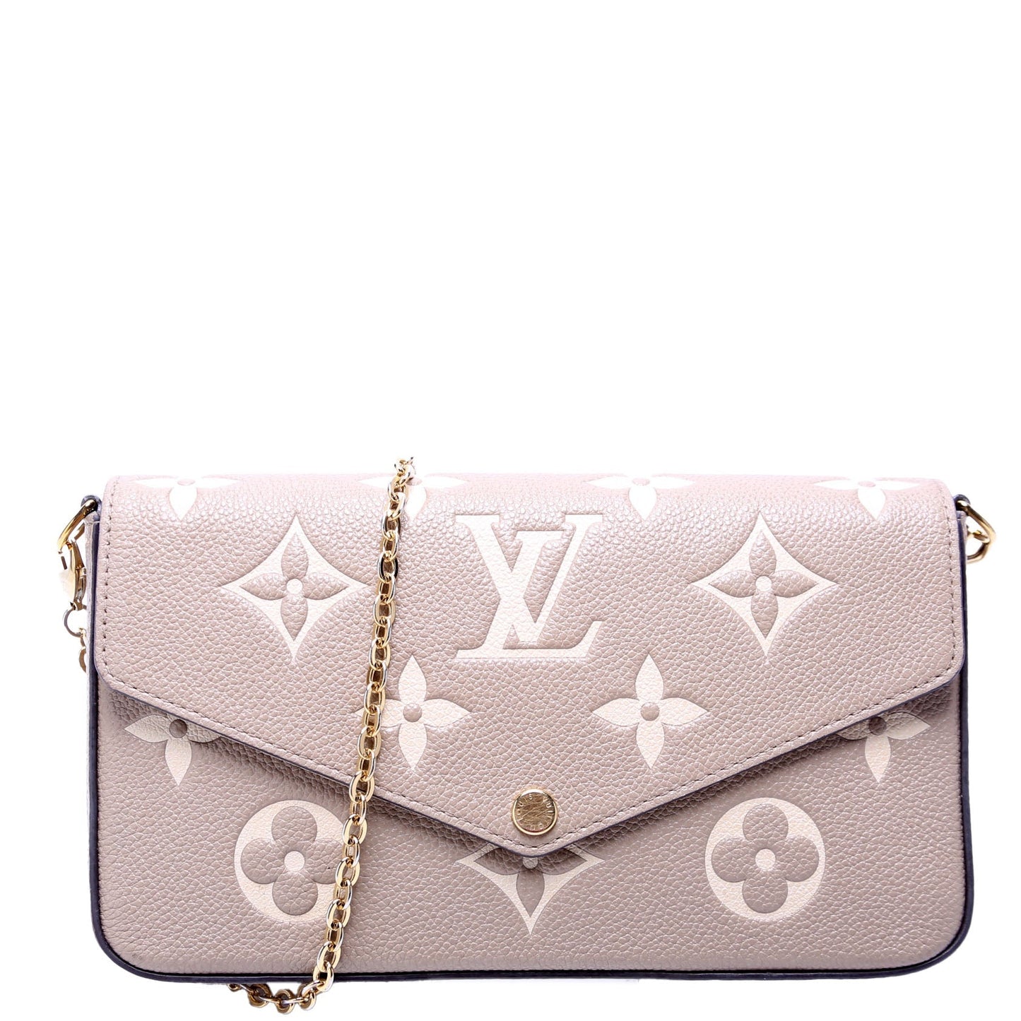 Louis Vuitton Pochette Felicie Bicolor Empreinte Turtle Dove