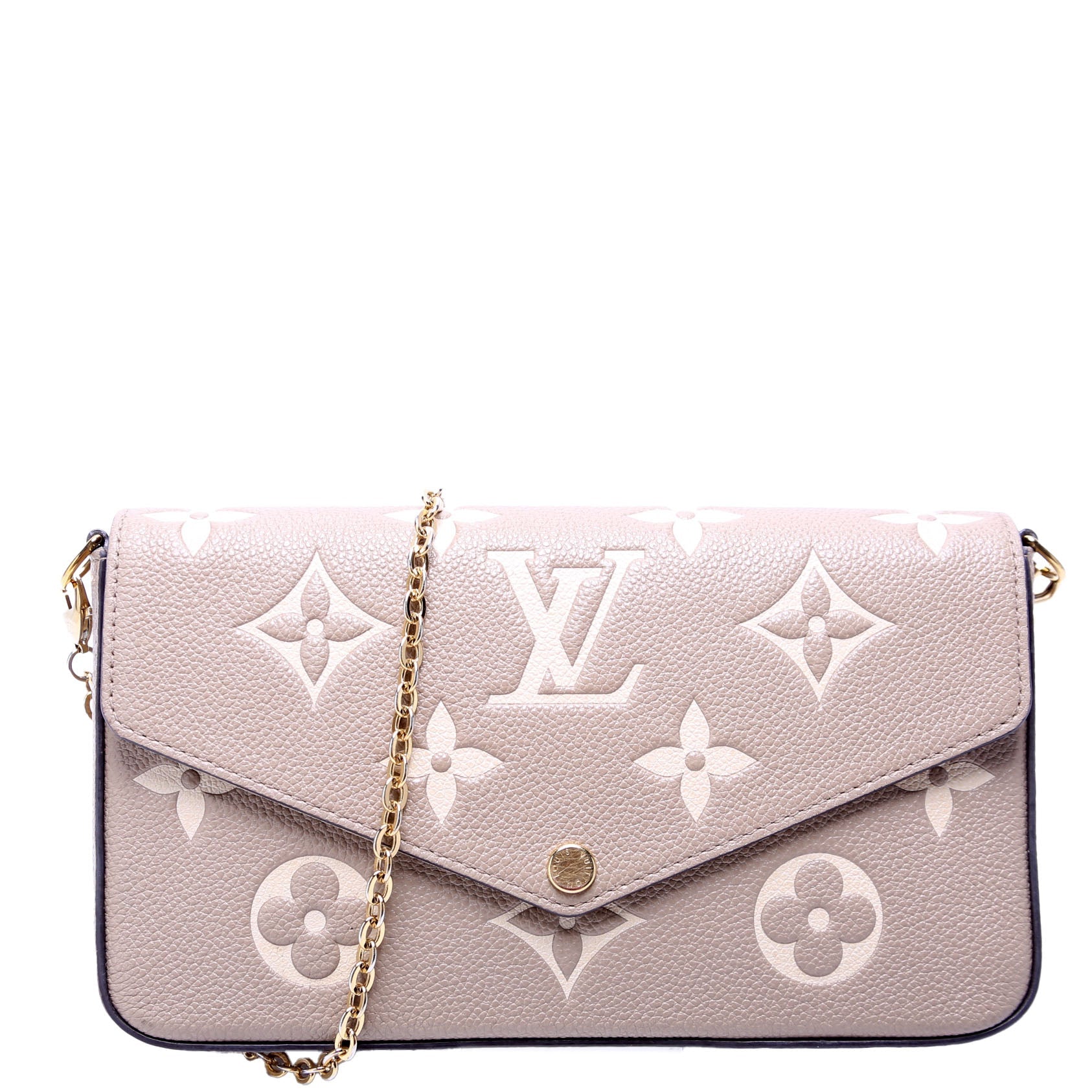 Louis Vuitton Pochette Felicie Bicolor Empreinte Turtle Dove