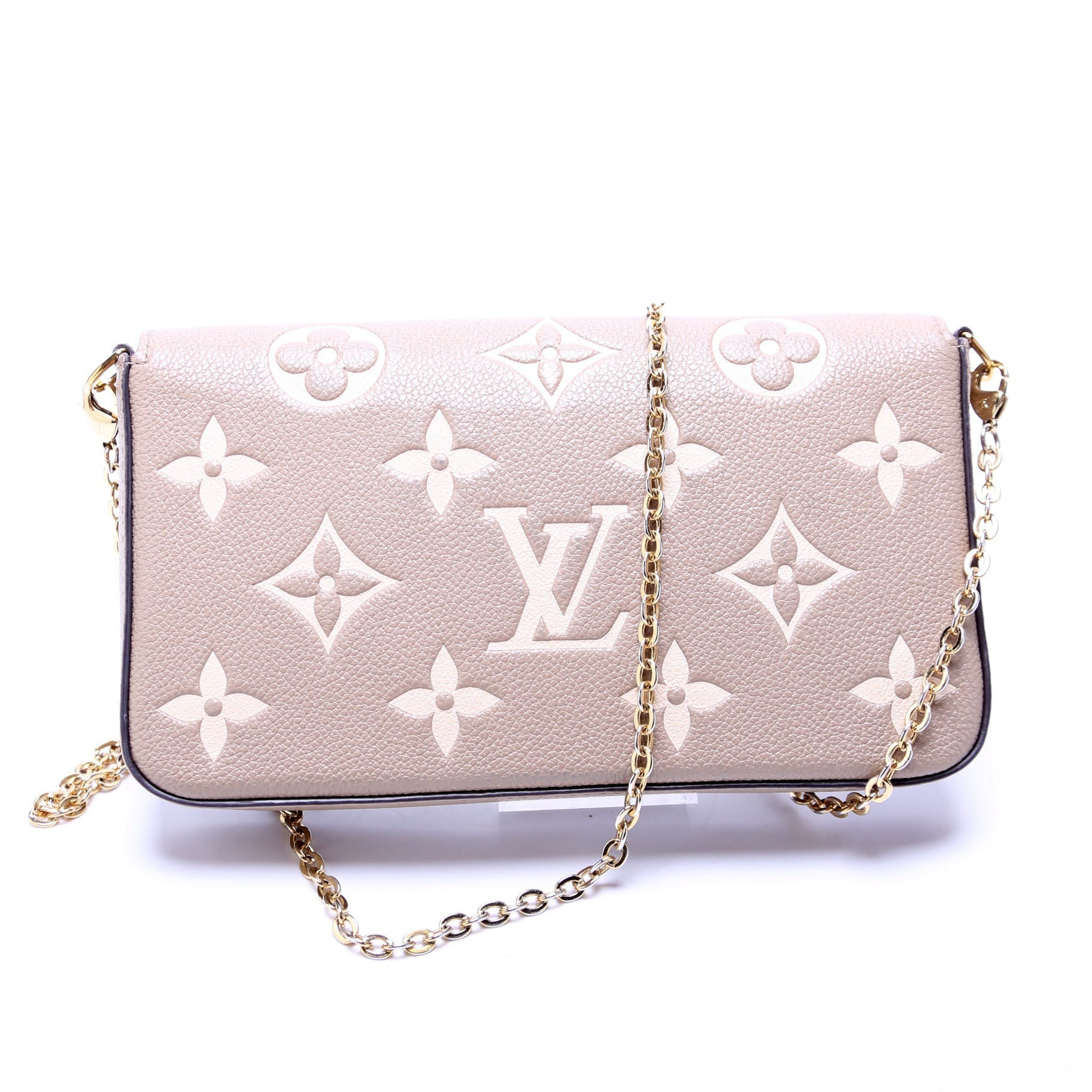 Louis Vuitton Pochette Felicie Bicolor Empreinte Turtle Dove