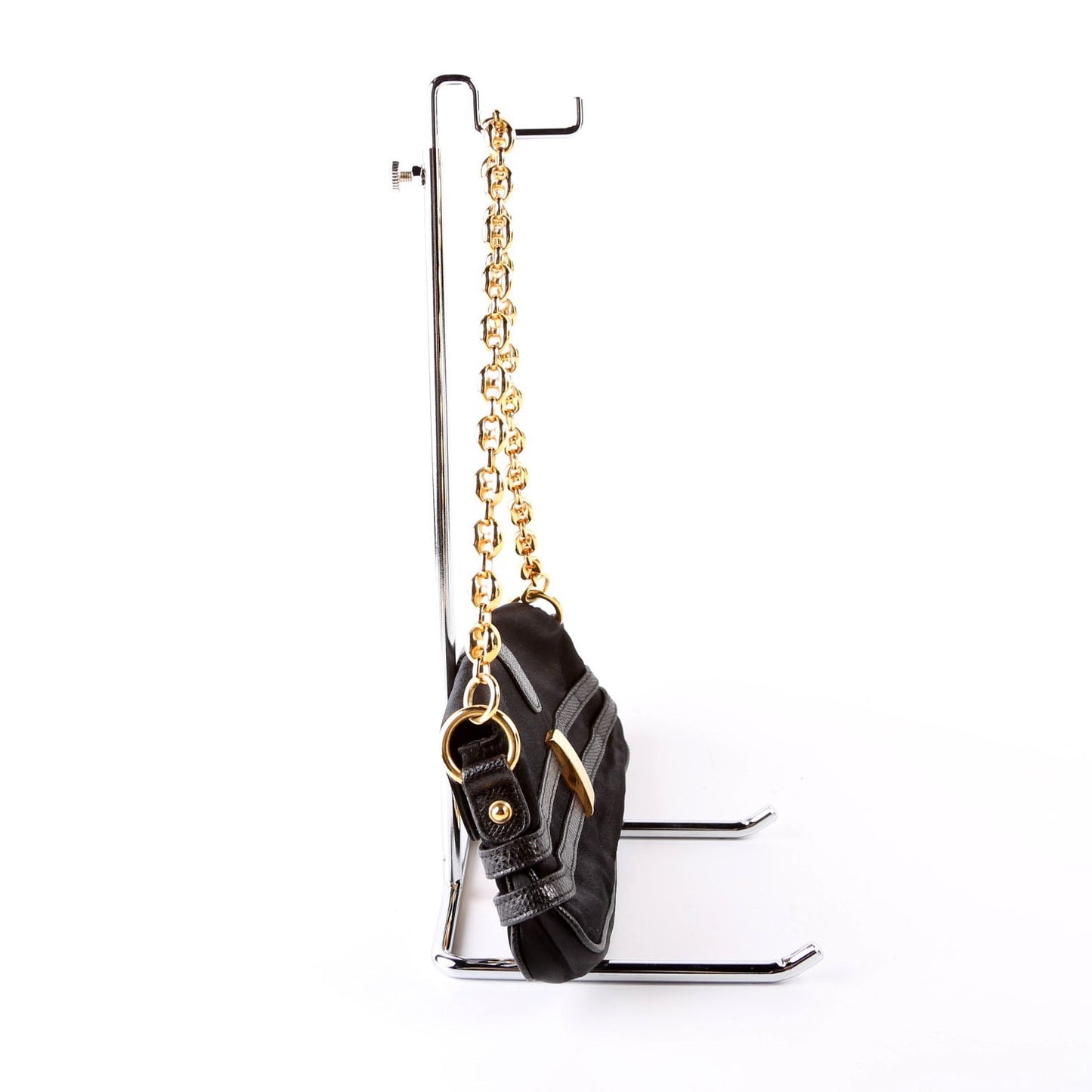 Gucci 159775 Satin Crystal Horsebit Shoulder Bag