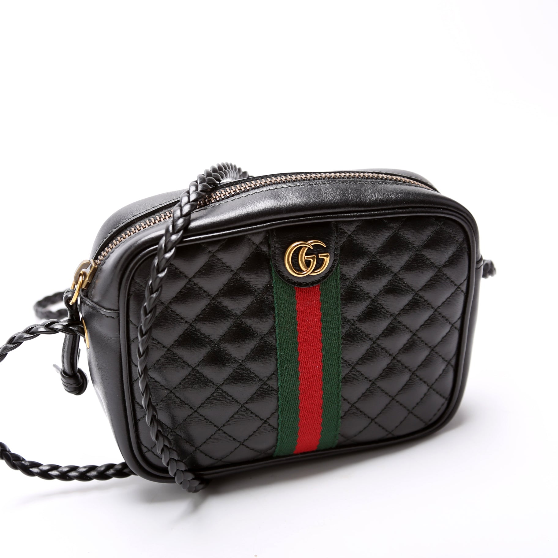 Gucci 536441 Trapuntata Leather Mini Black Bag