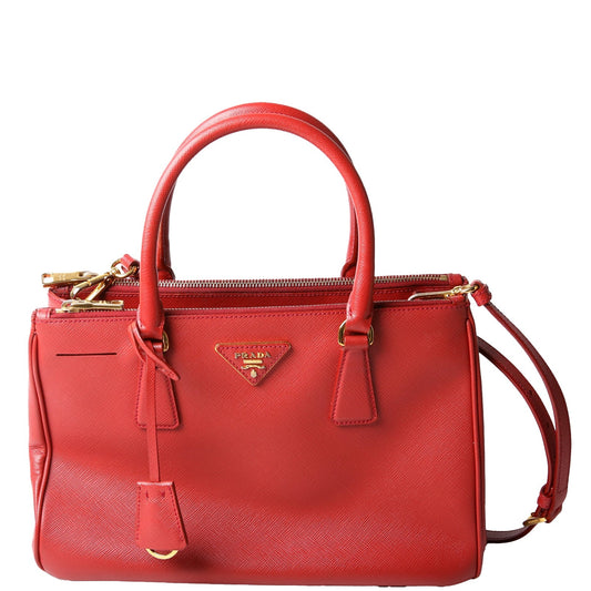 Prada Saffiano Galleria Medium Red Bag