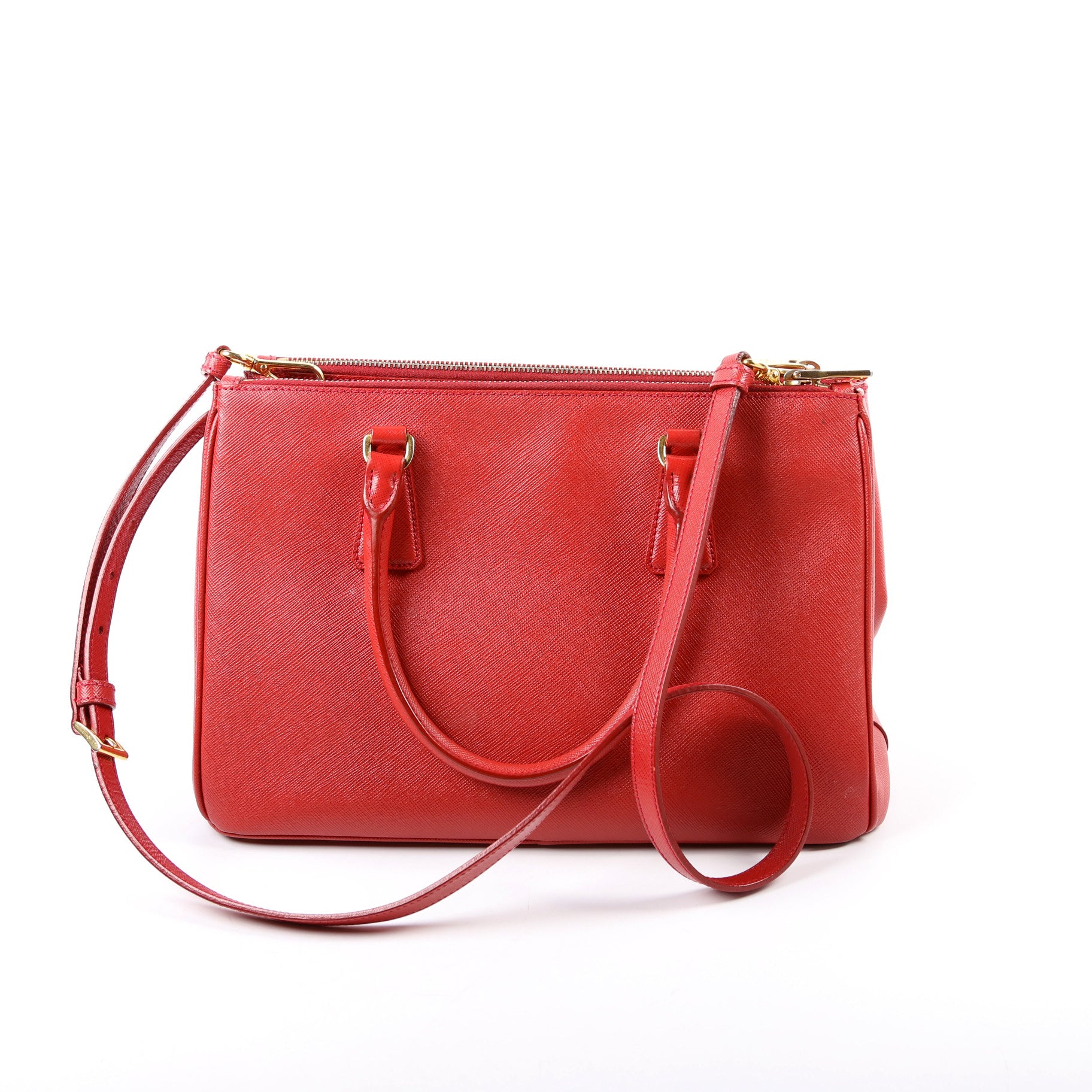 Prada Saffiano Galleria Medium Red Bag - Style 2
