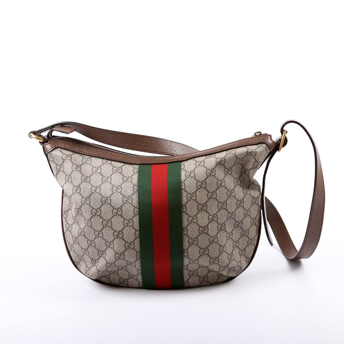 Gucci 598125 Ophidia GG Supreme Small Shoulder Brown Bag