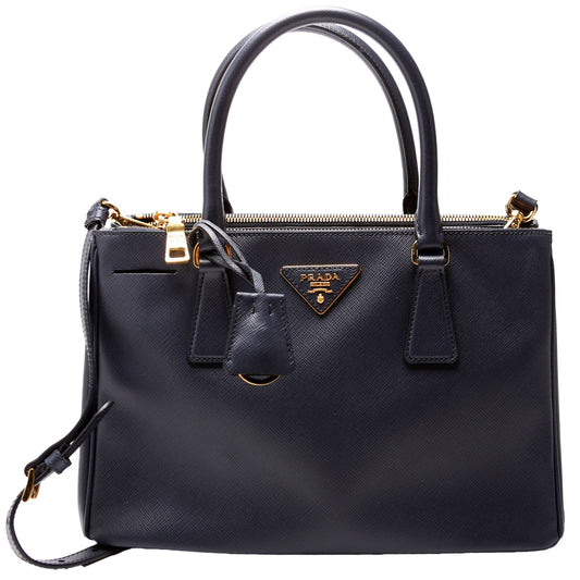 Prada Saffiano Galleria Small Navy Bag