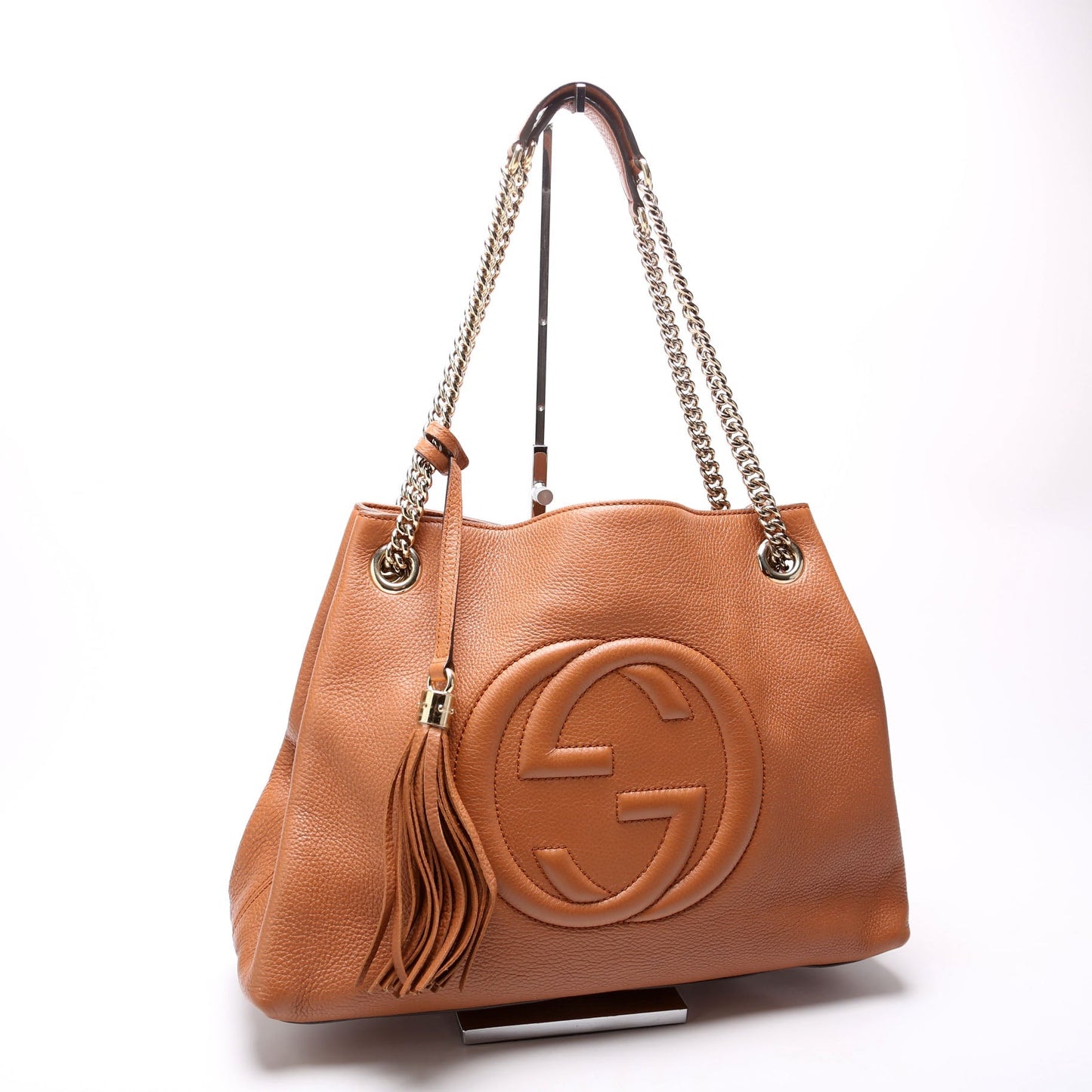 Gucci 308982 Soho Leather Shoulder Medium Brown Bag