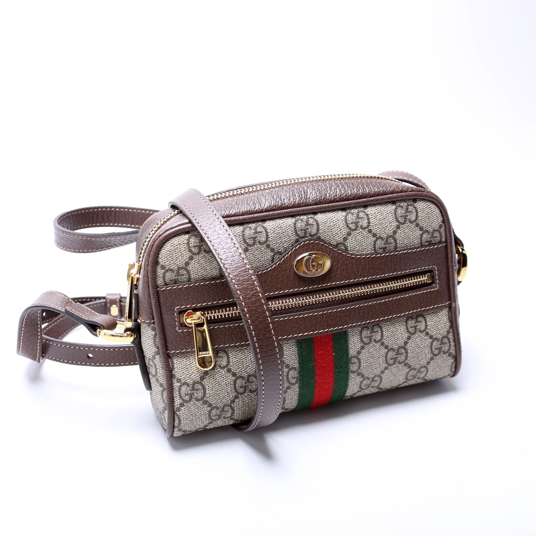 Gucci 517080 Ophidia Small Shoulder Brown Bag