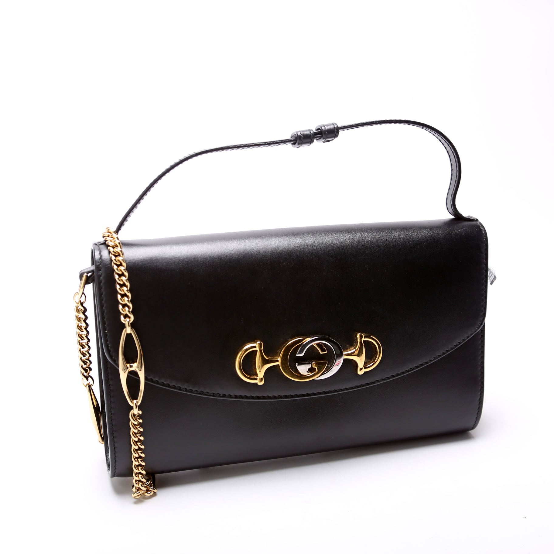 Gucci 572375 Zumi Calfskin Mini Shoulder Black Bag