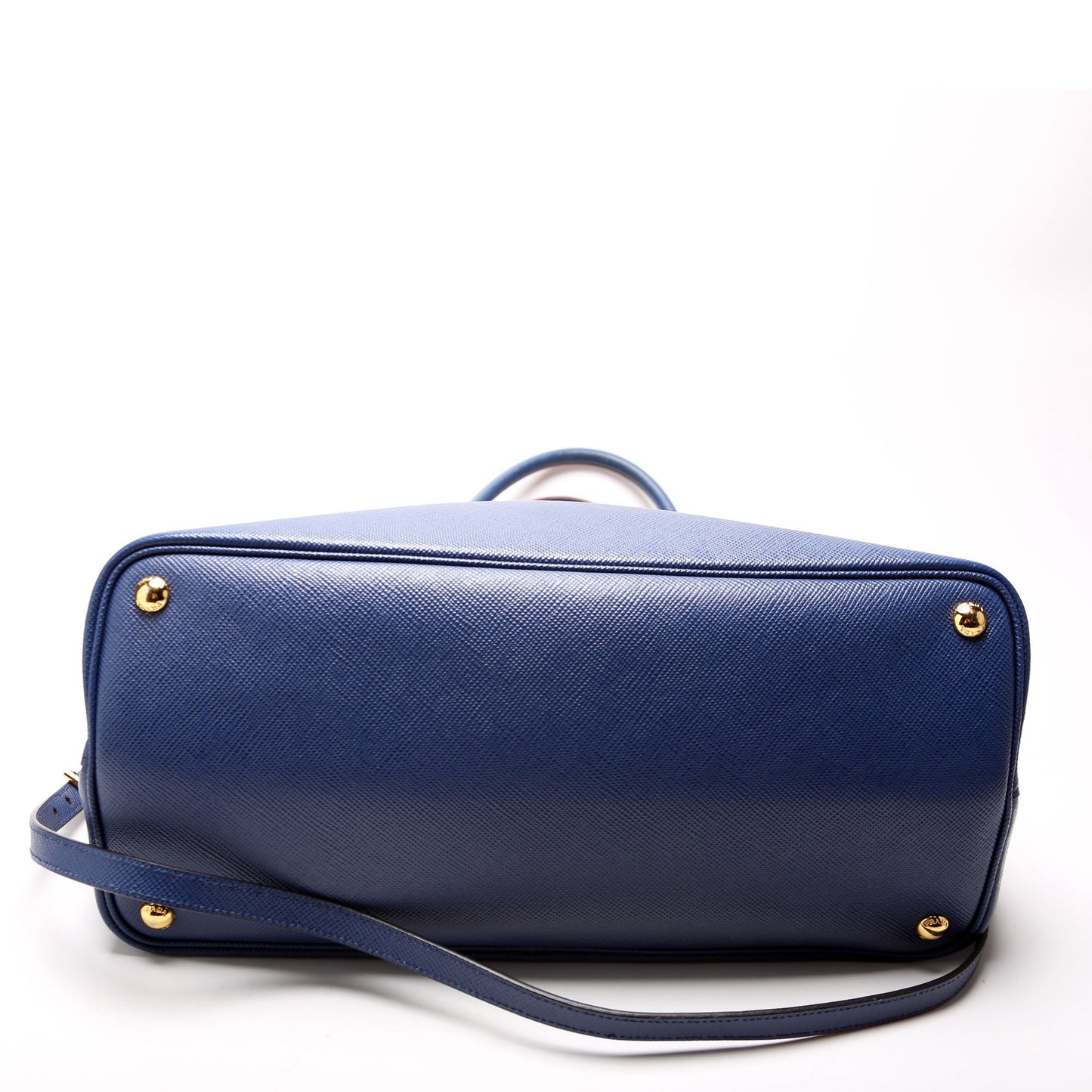 Prada Saffiano Cuir Double Large Blue Bag - Style 2