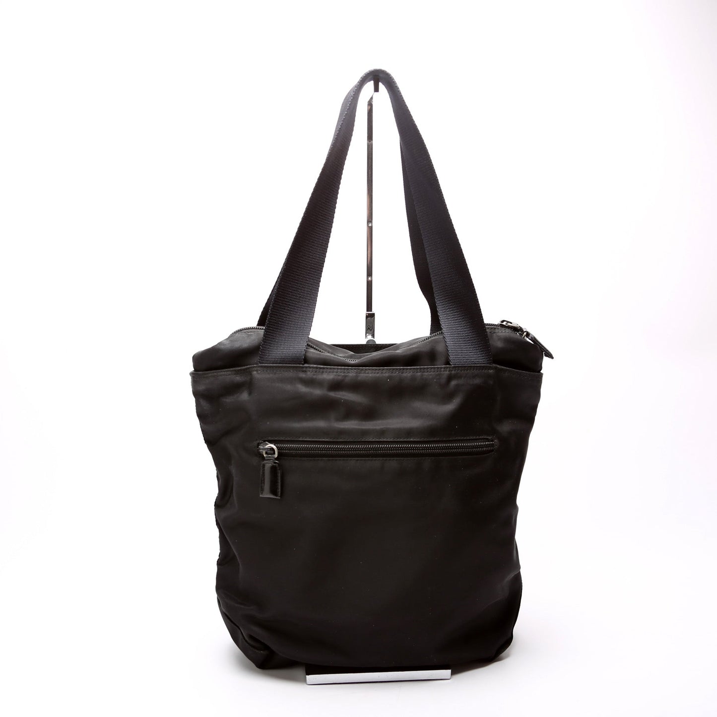 Prada Nylon Zip Tote Black Bag