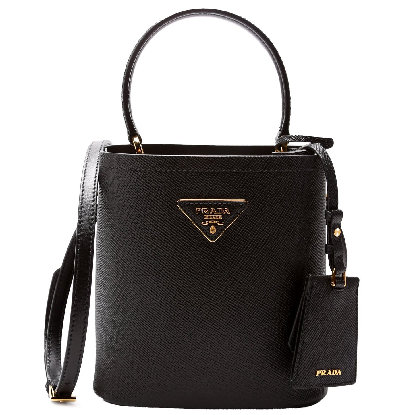 Prada 1BA217 Saffiano Cuir Small Panier Black Bag