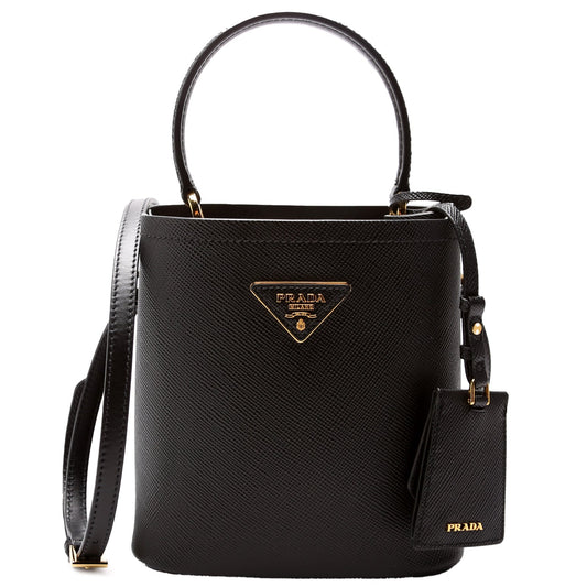 Prada 1BA217 Saffiano Cuir Small Panier Black Bag