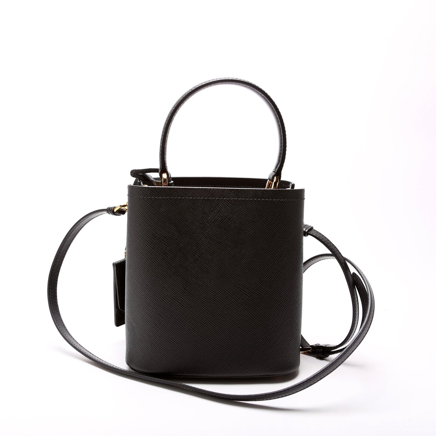 Prada 1BA217 Saffiano Cuir Small Panier Black Bag