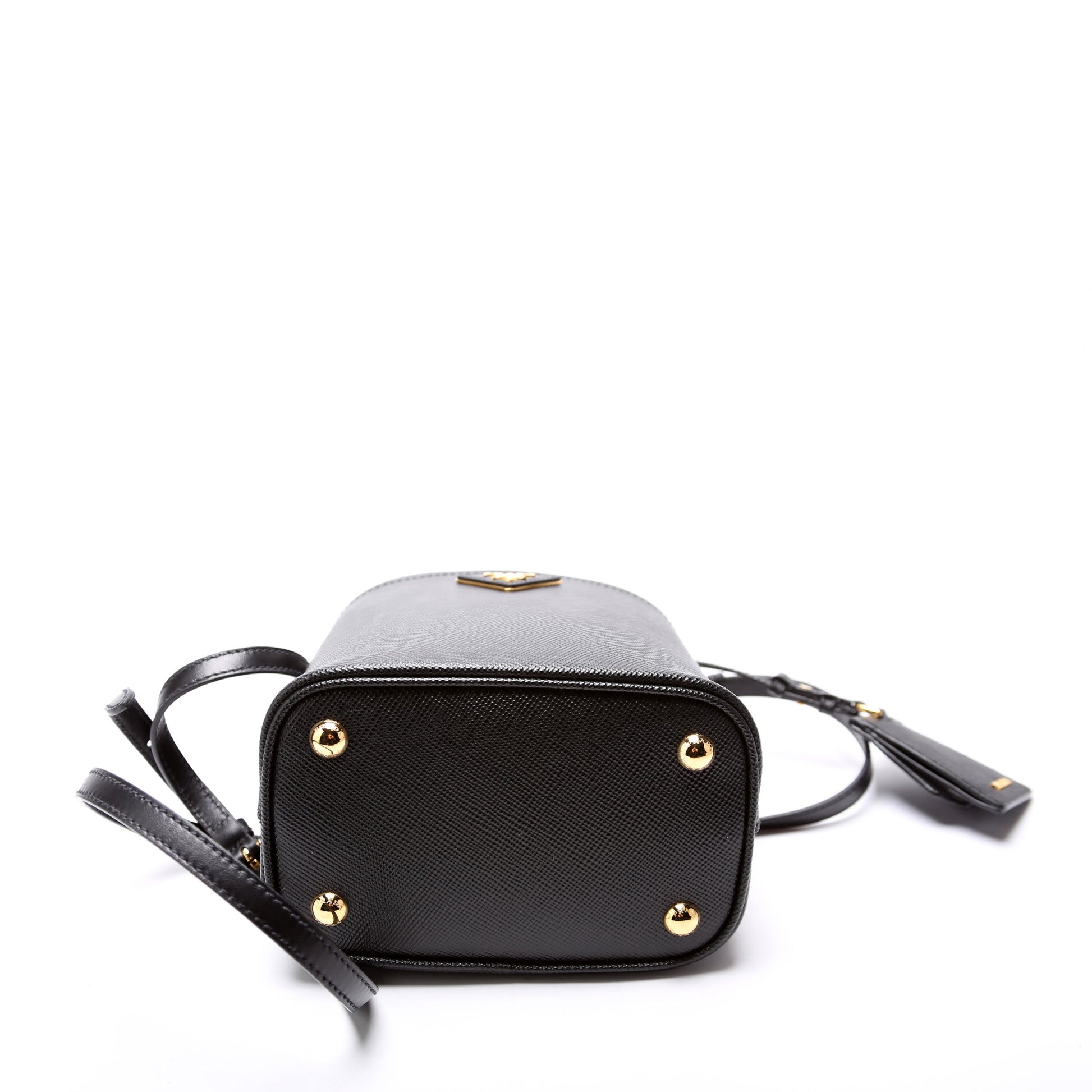Prada 1BA217 Saffiano Cuir Small Panier Black Bag