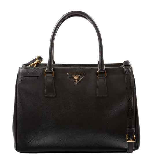 Prada Saffiano Lux Tote Medium Black Bag