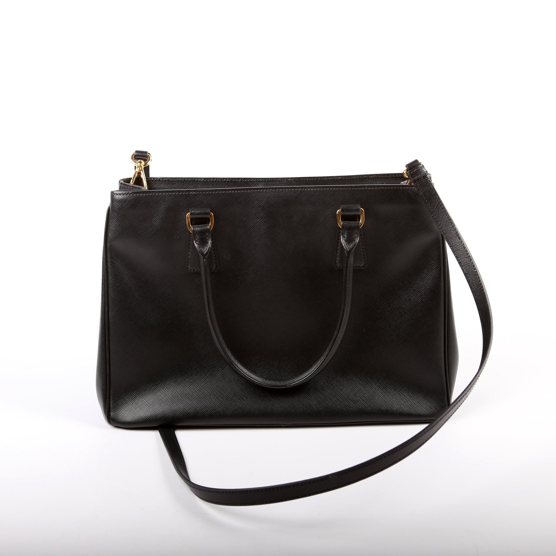 Prada Saffiano Lux Tote Medium Black Bag