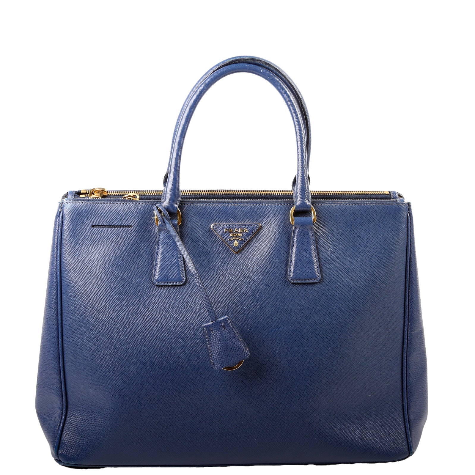 Prada Saffiano Galleria Medium Blue Bag