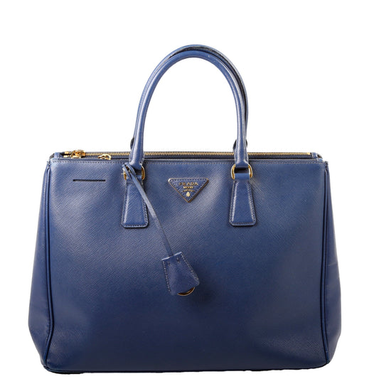 Prada Saffiano Galleria Medium Blue Bag