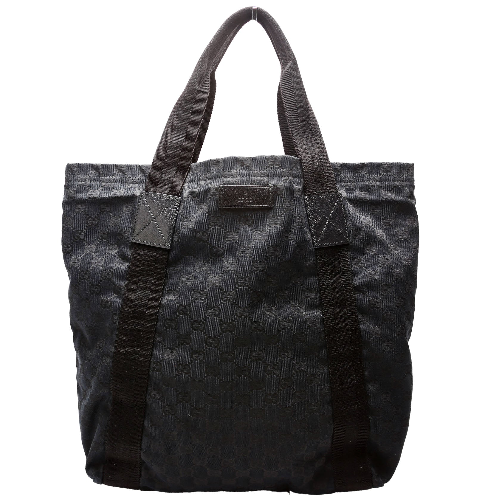 Gucci 189669 GG Canvas Tote Black Bag