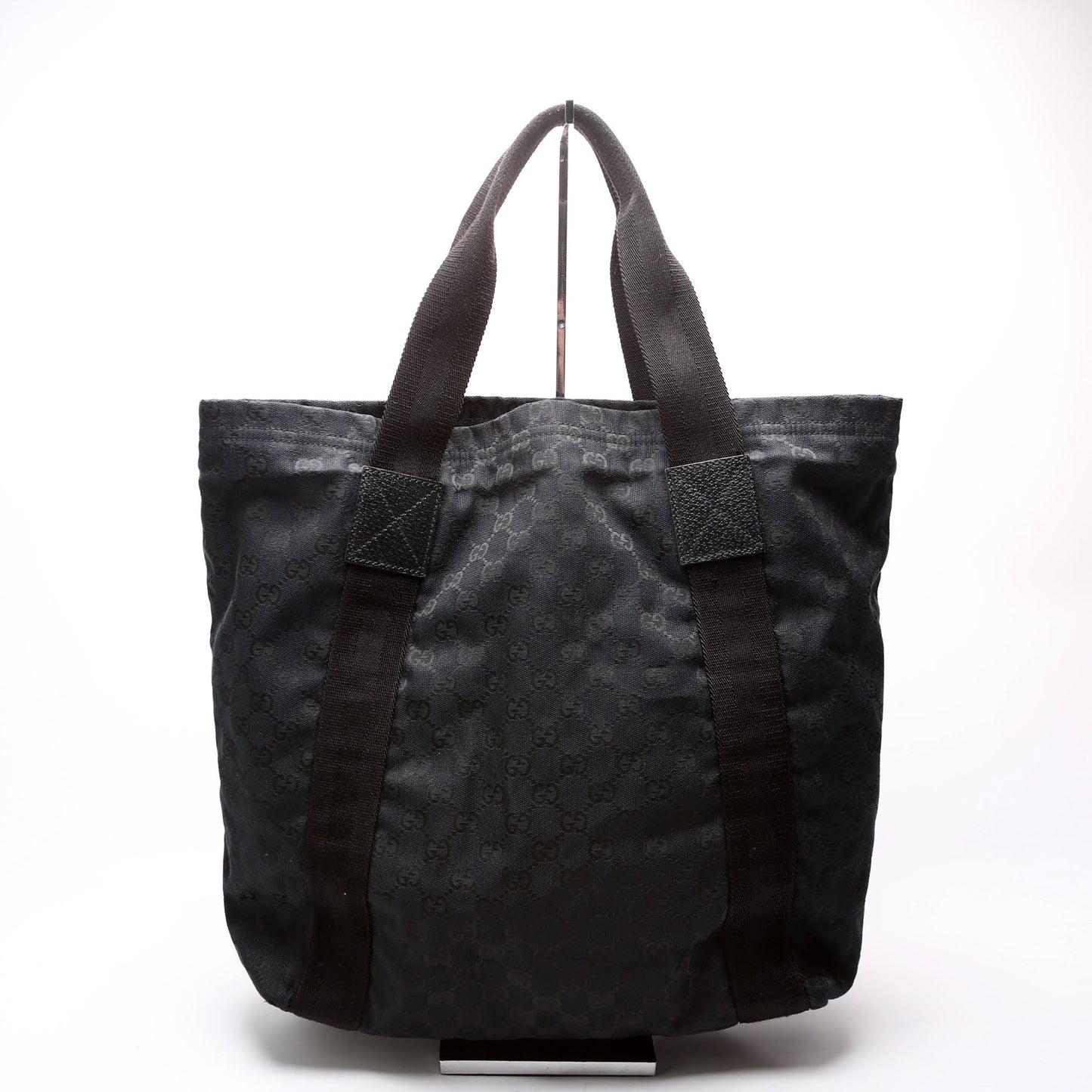 Gucci 189669 GG Canvas Tote Black Bag