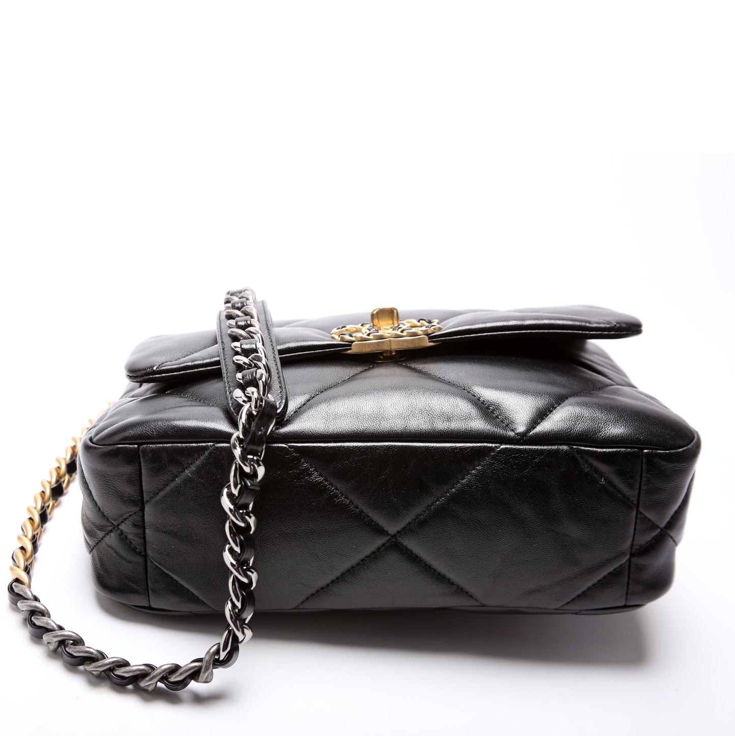 Chanel Quilted Goatskin 19 Medium Flap RFID Black Bag