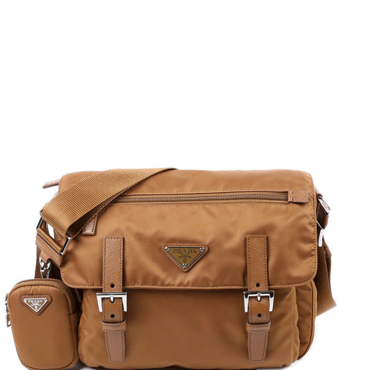 Prada Re-Nylon Shoulder Brown Bag