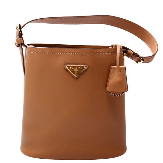 Prada Calfskin Leather Medium Brown Bag