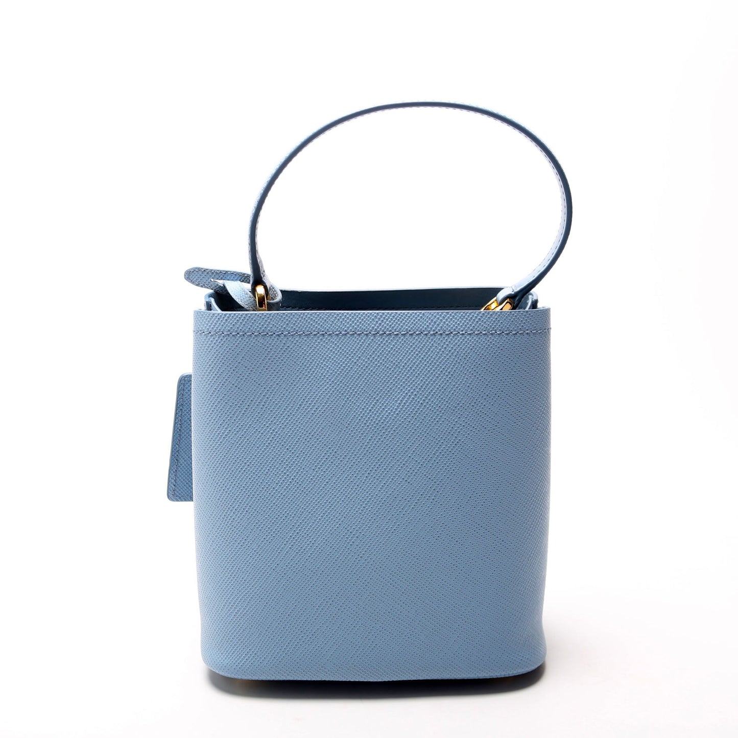 Prada Saffiano Cuir Small Panier Blue Bag