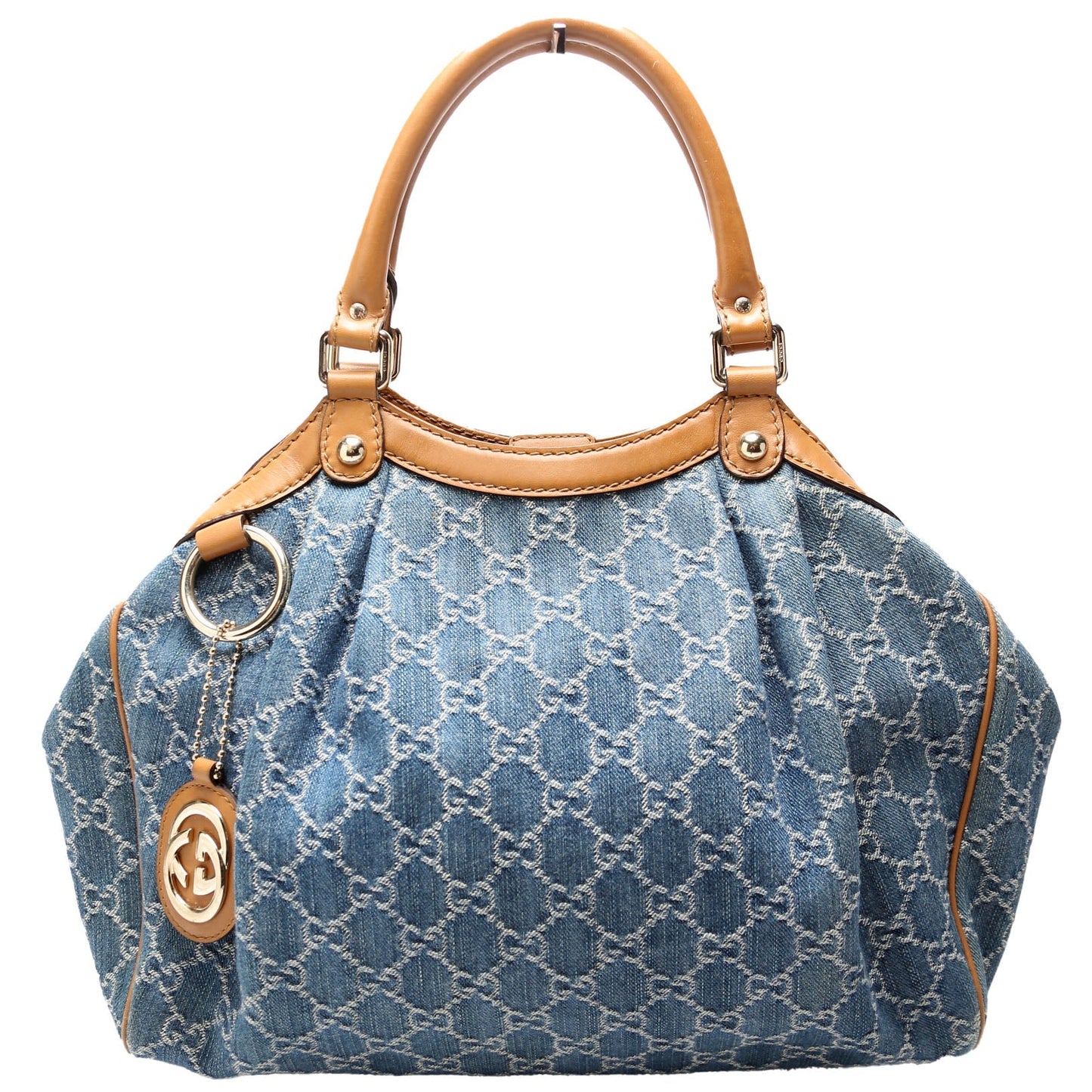 Gucci 211944 Sukey GG Denim Medium Bag