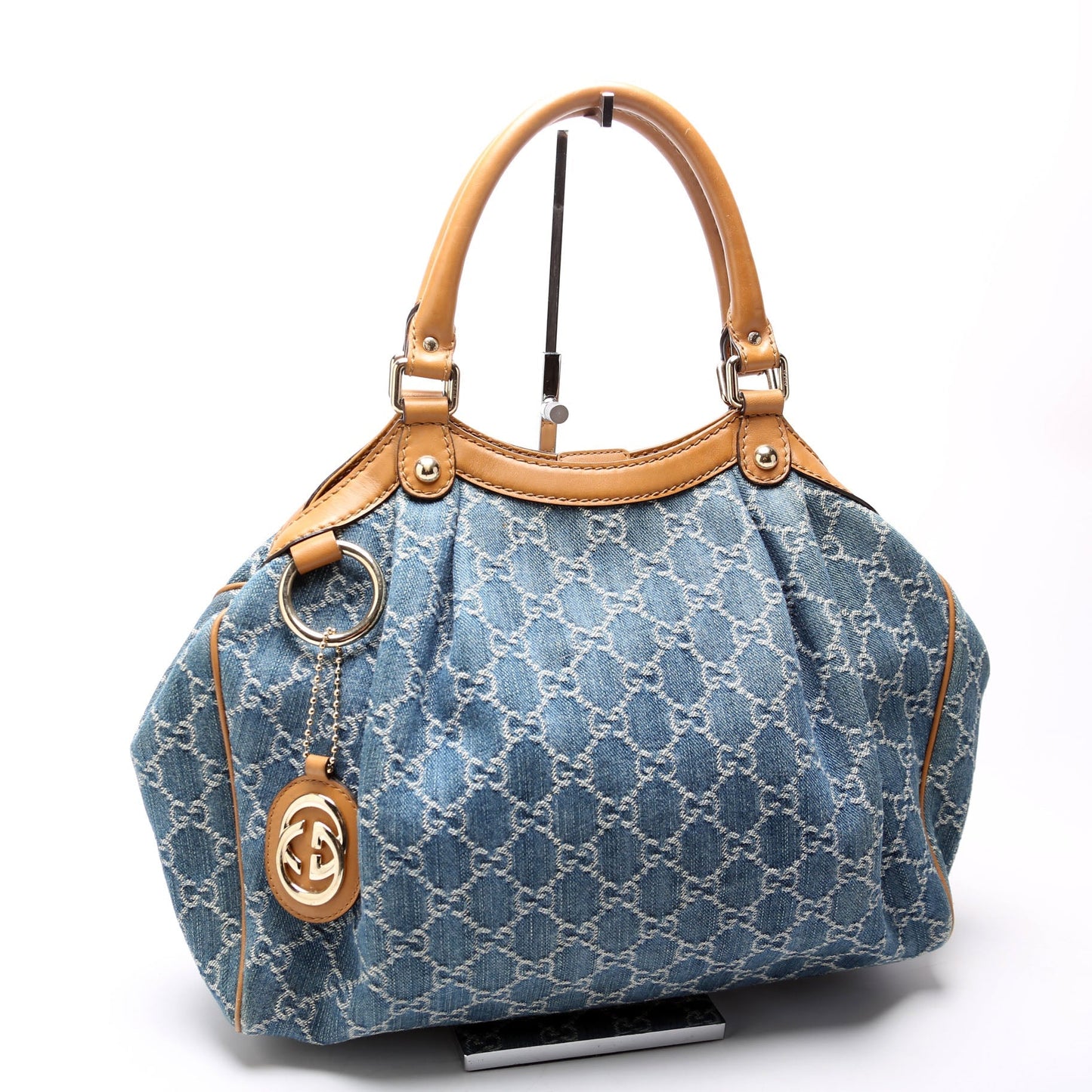 Gucci 211944 Sukey GG Denim Medium Bag
