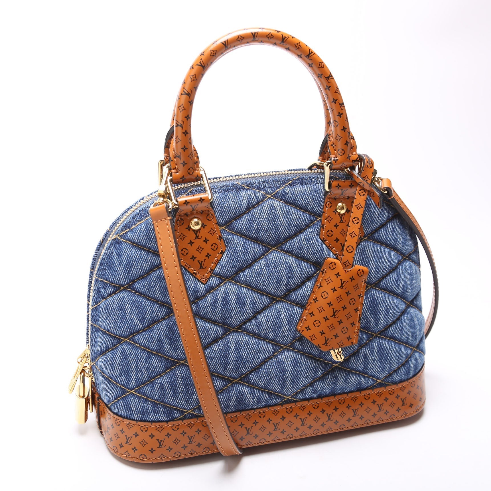 Louis Vuitton Alma BB Malletage Monogram Denim Blue/Brown