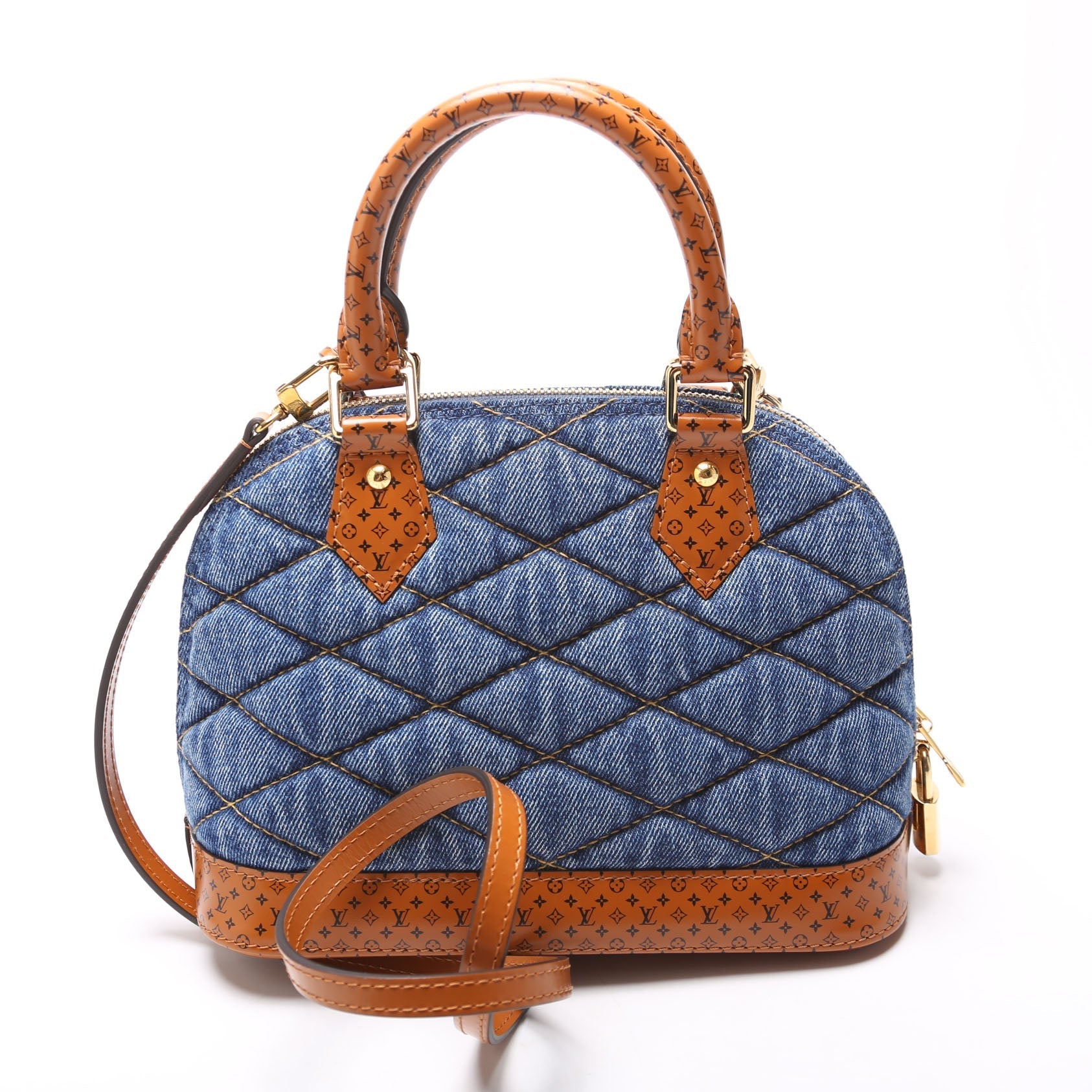 Louis Vuitton Alma BB Malletage Monogram Denim Blue/Brown