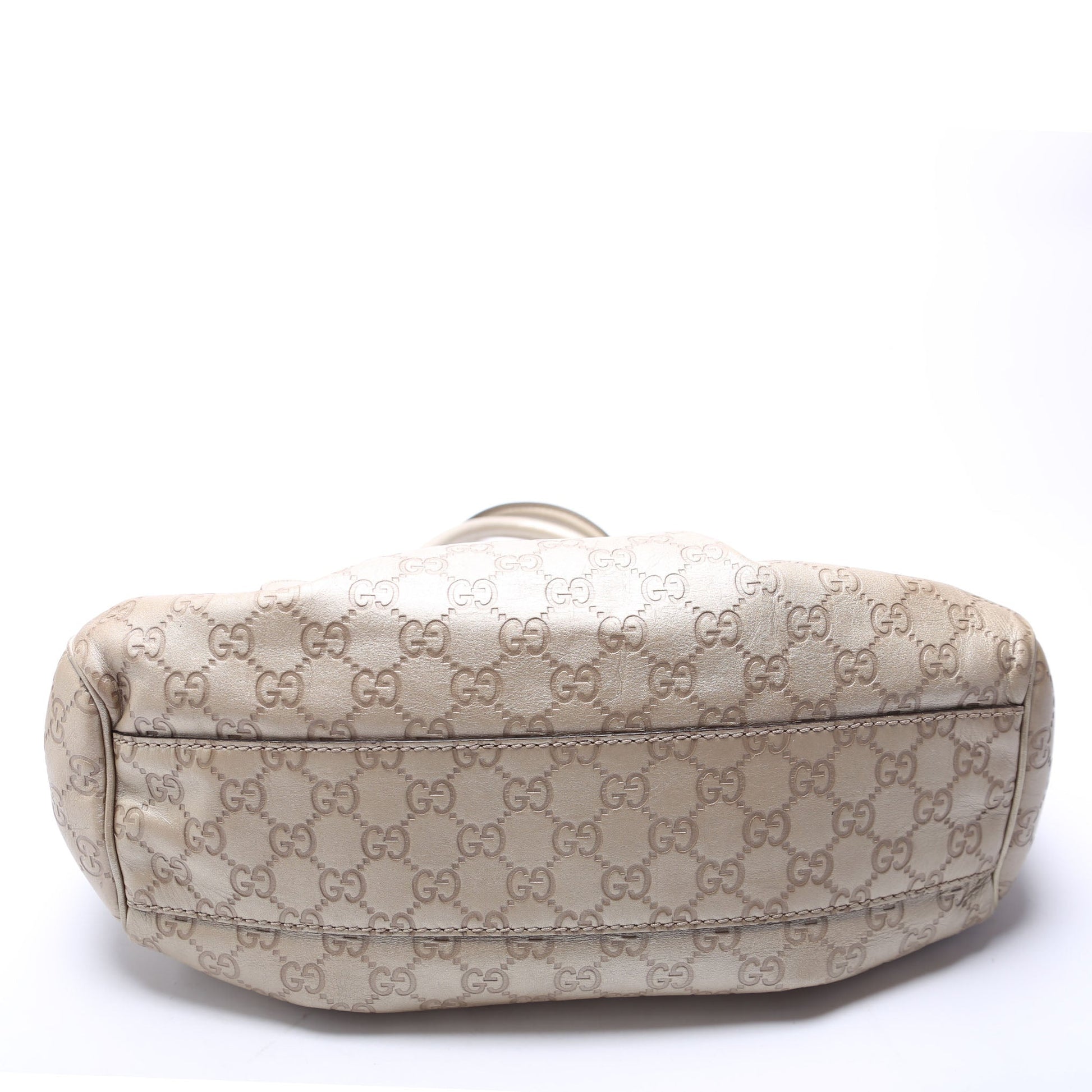 Gucci 211944 Sukey GG Leather Medium Gold Bag