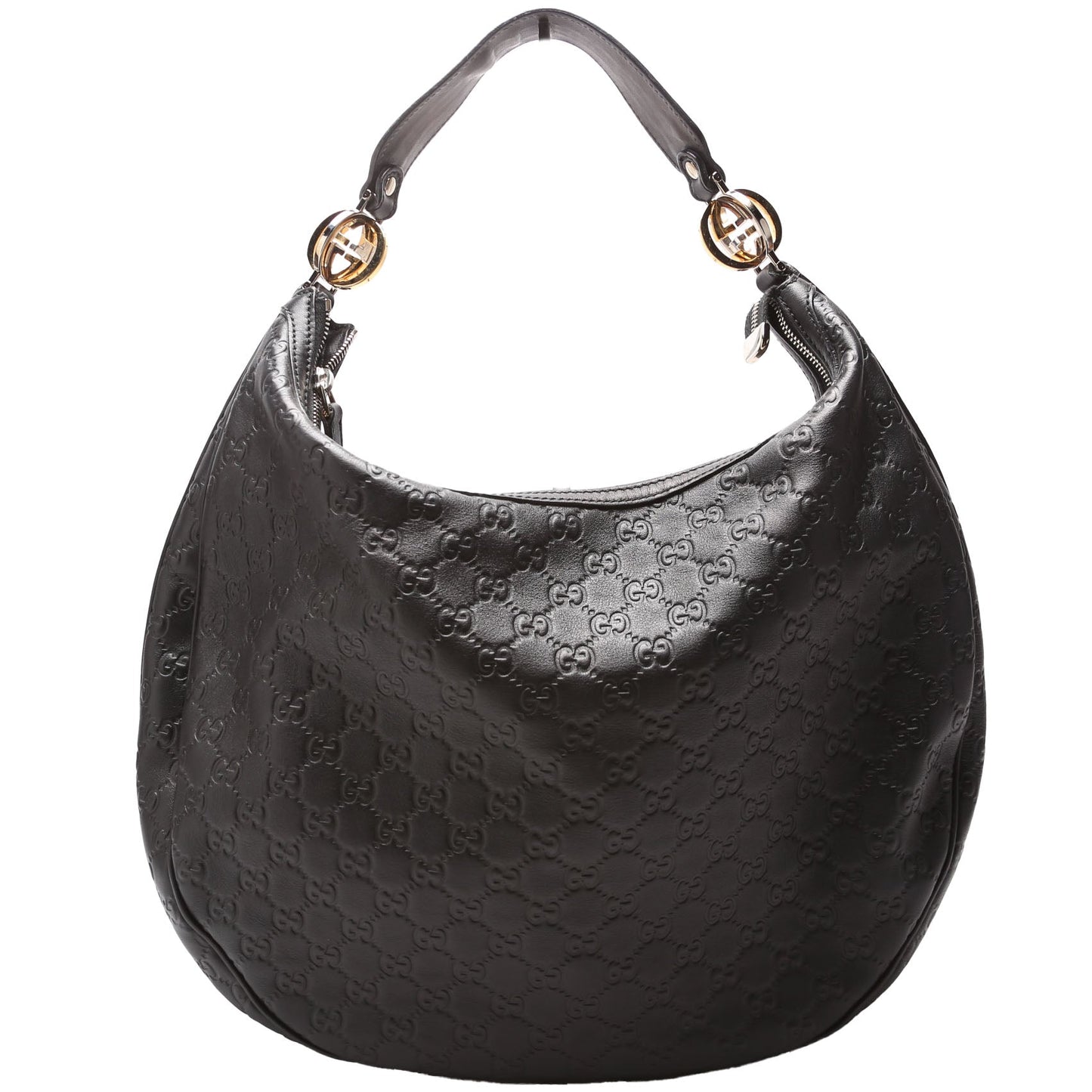 Gucci 232945 GG Twins Hobo Large Black Bag