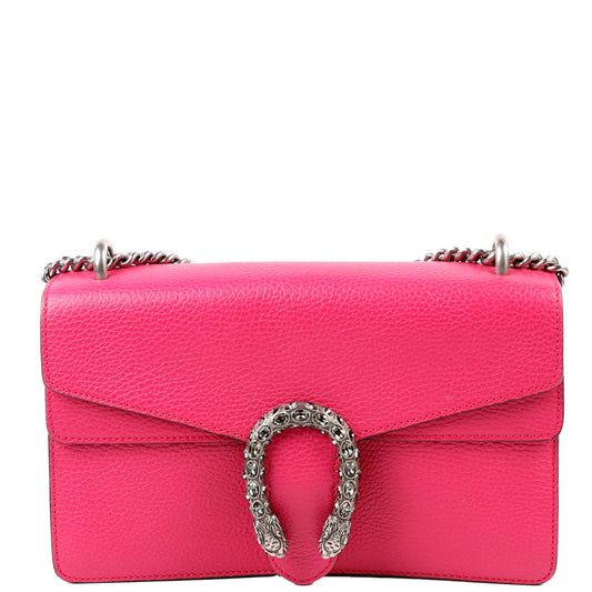 Gucci 400249 Dionysus Leather Shoulder Small Pink Bag