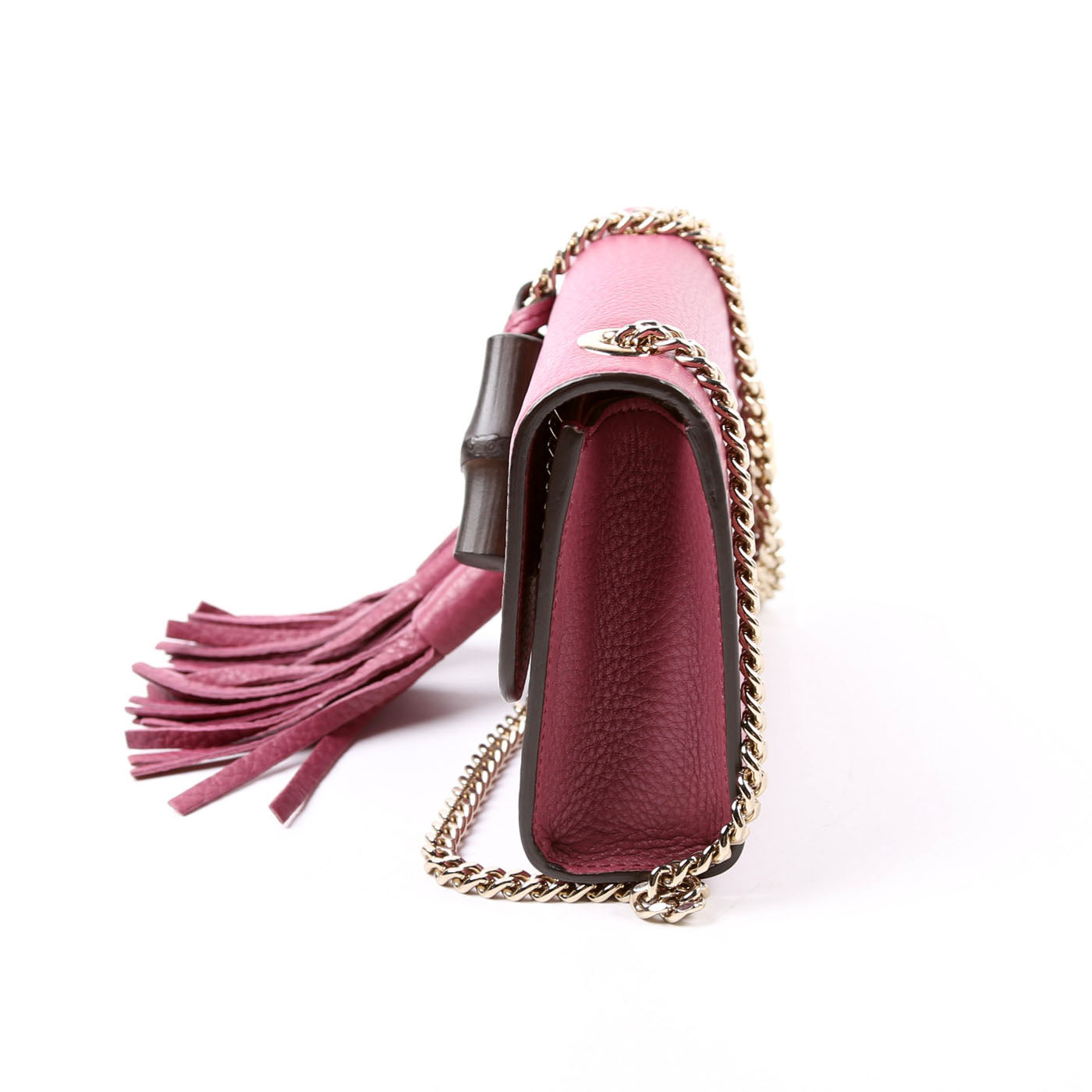 Gucci 387612 Miss Bamboo Tassel Chain Purple Bag