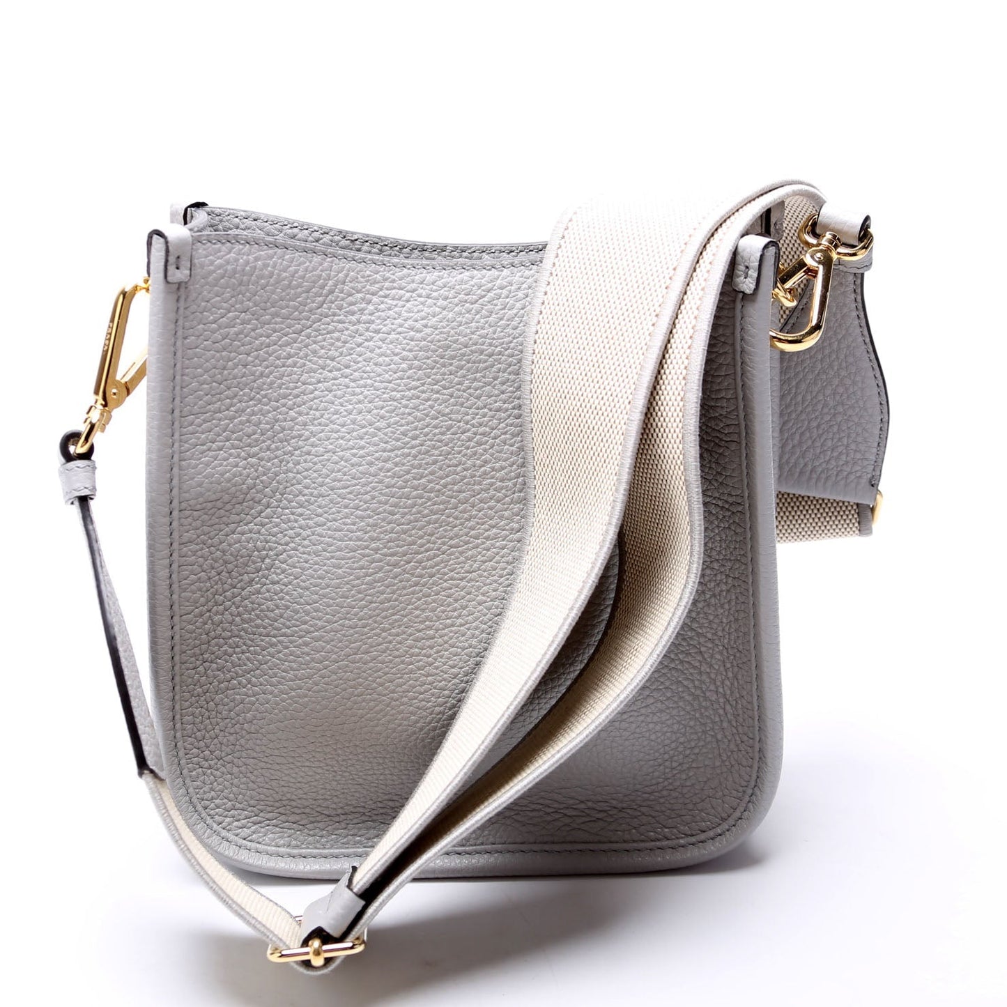 Prada 1BH191 Leather Mini Shoulder Grey Bag