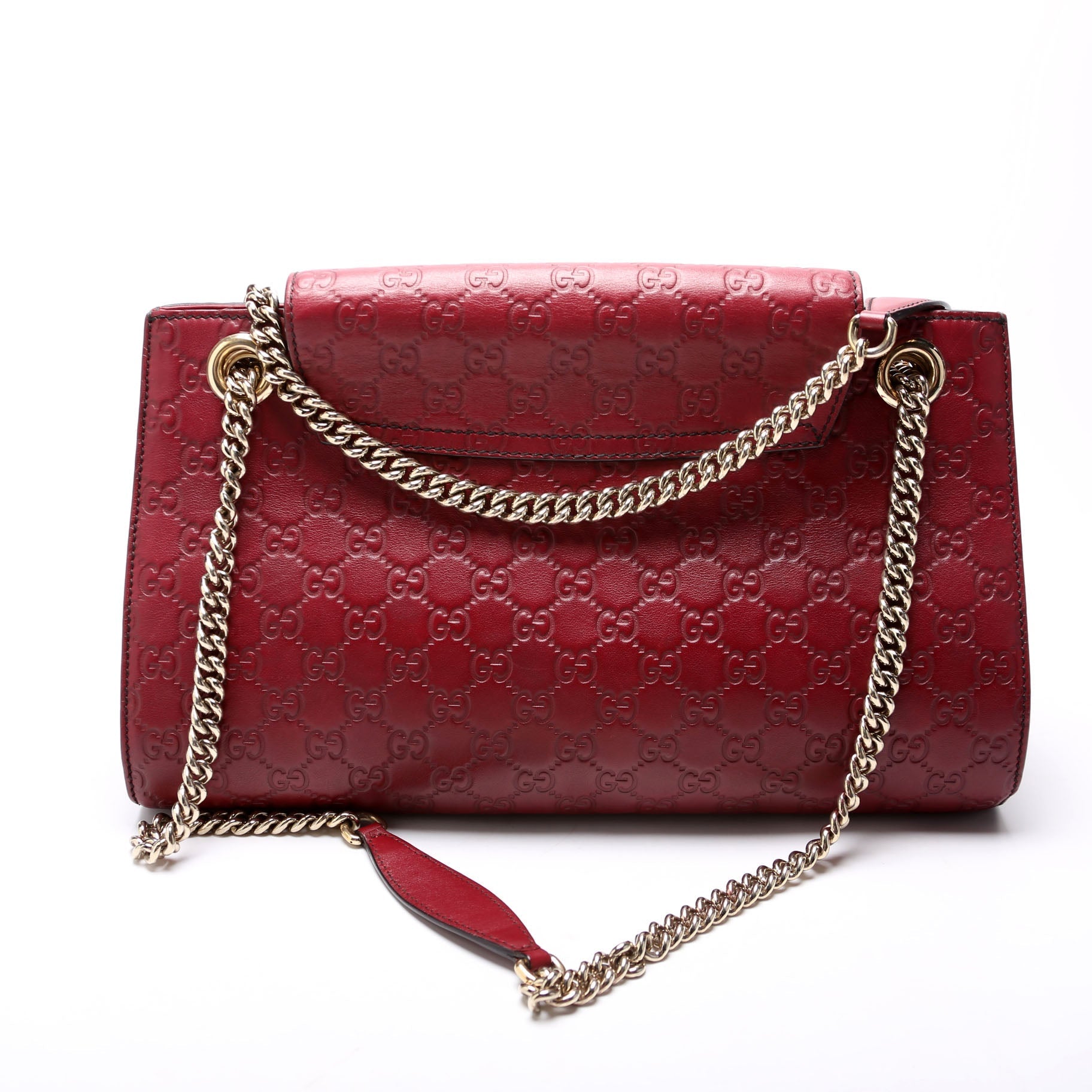 Gucci 295403 GG Canvas Emilie Chain Shoulder Bag