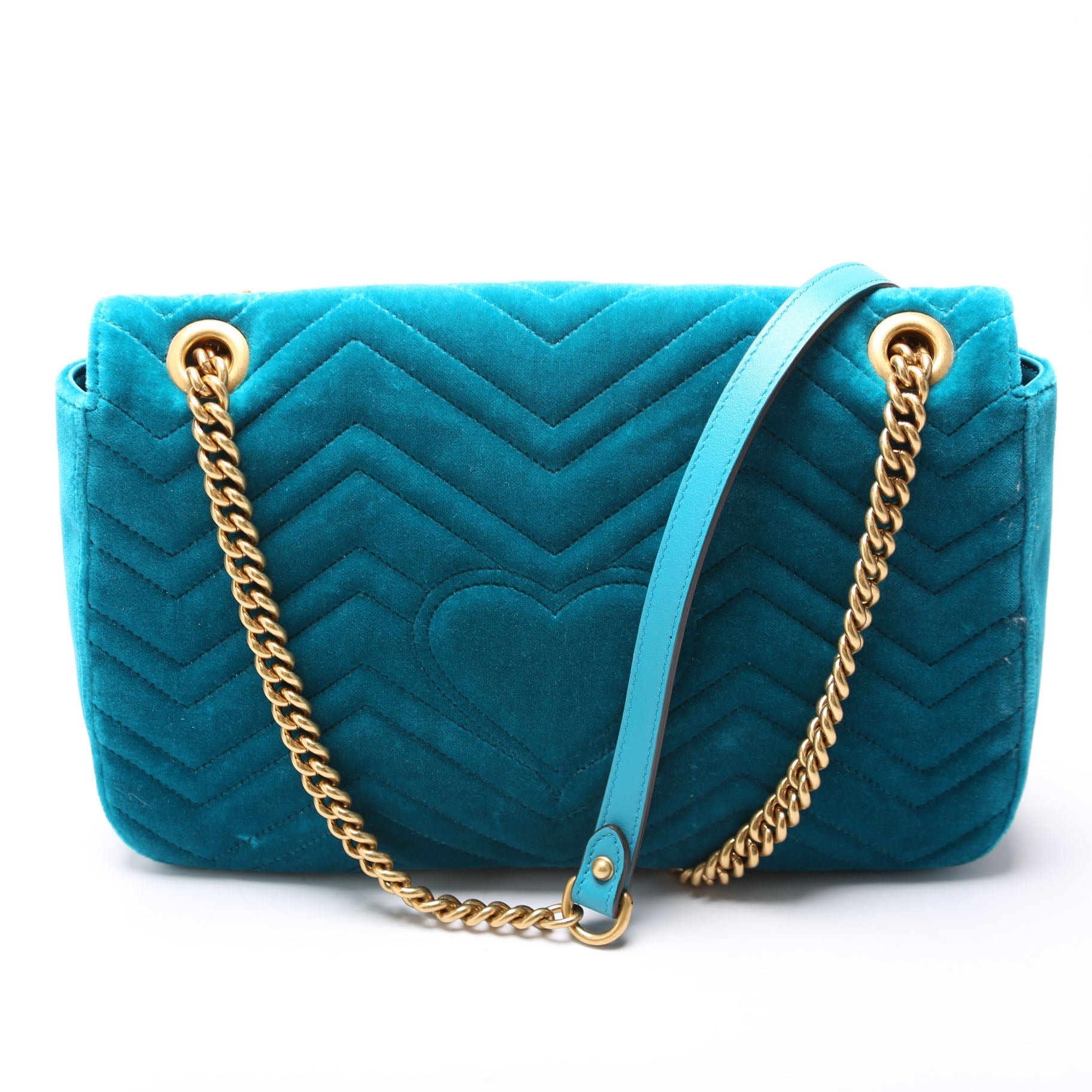 Gucci 443496 110th Anniversary XXV Marmont Velvet Shoulder Medium Bag