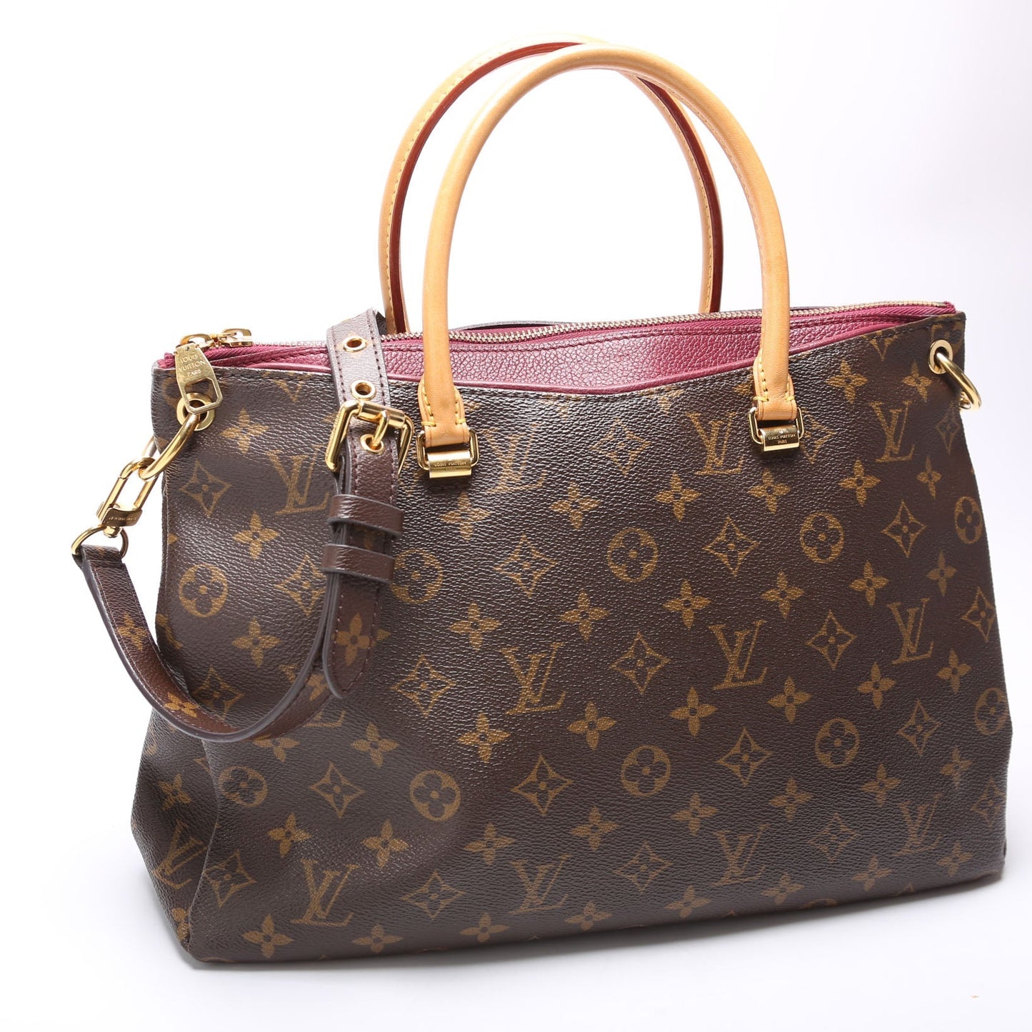 Louis Vuitton Pallas Tote Monogram Canvas Side