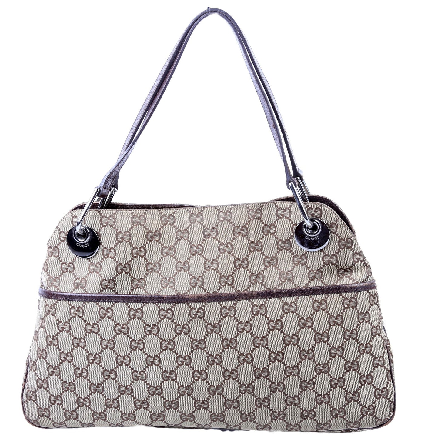 Gucci 121023 Eclipse Shoulder Medium Brown Bag