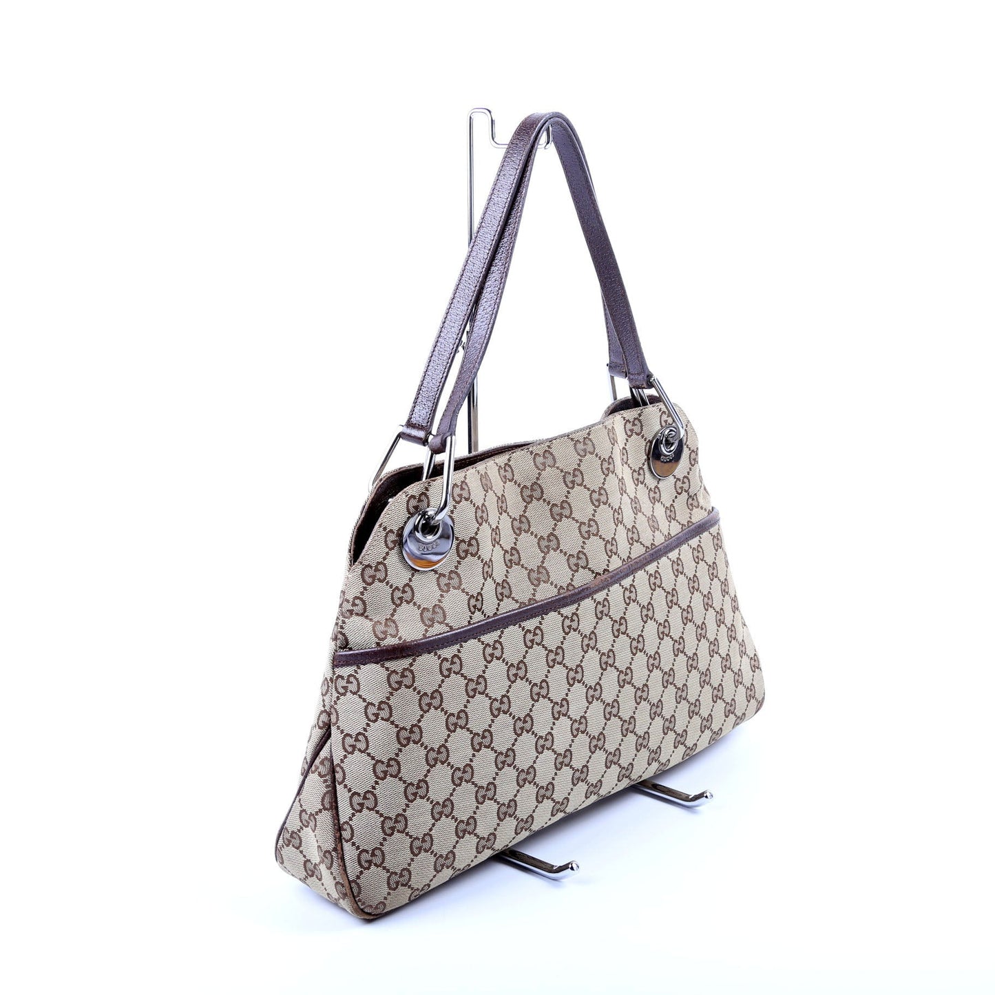 Gucci 121023 Eclipse Shoulder Medium Brown Bag