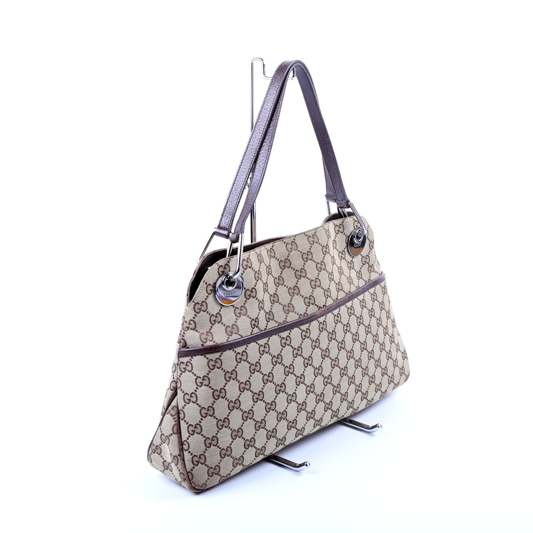 Gucci 121023 Eclipse Shoulder Medium Brown Bag