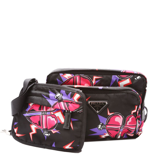 Prada 2VL014 Tessuto Heart Frankenstein Bag