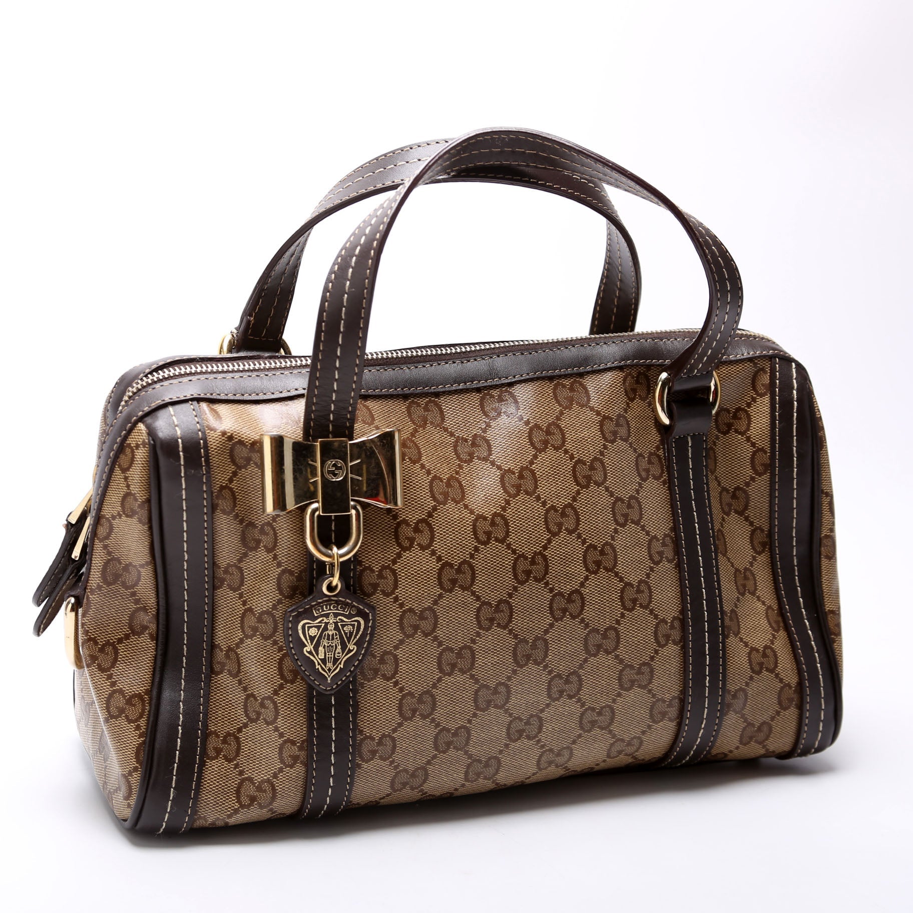 Gucci 181487 Duchessa Crystal Medium Boston Bag