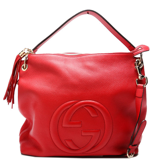 Gucci 408825 Soho Shoulder Red Bag