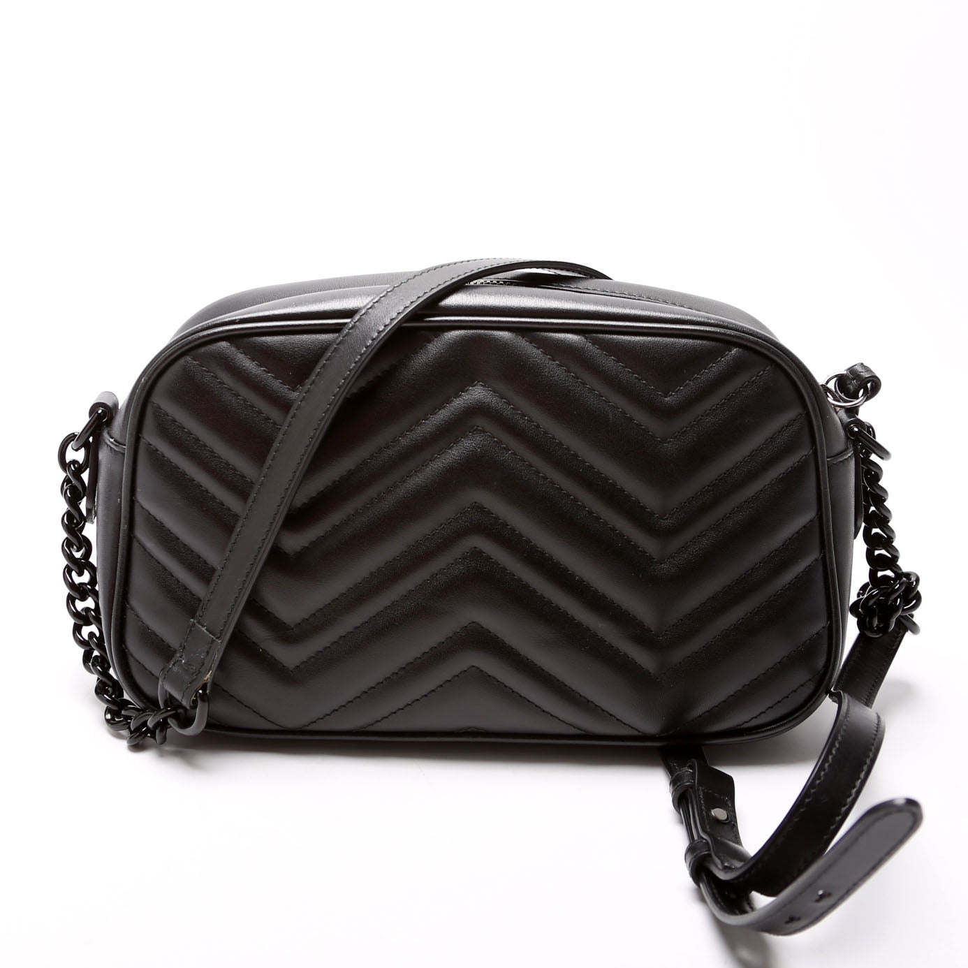 Gucci 447632 Marmont Small Leather Camera Black Bag