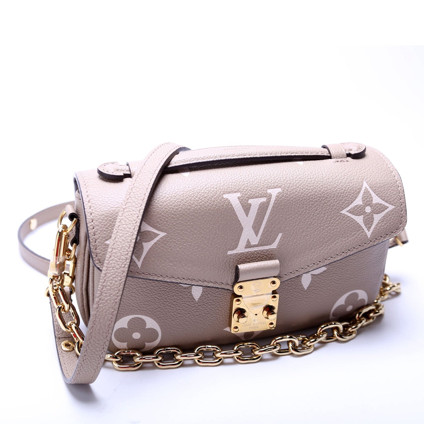 Louis Vuitton Pochette Metis East West Bicolor Empreinte Taupe